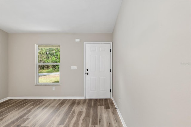 empty room featuring light wood-type flooring