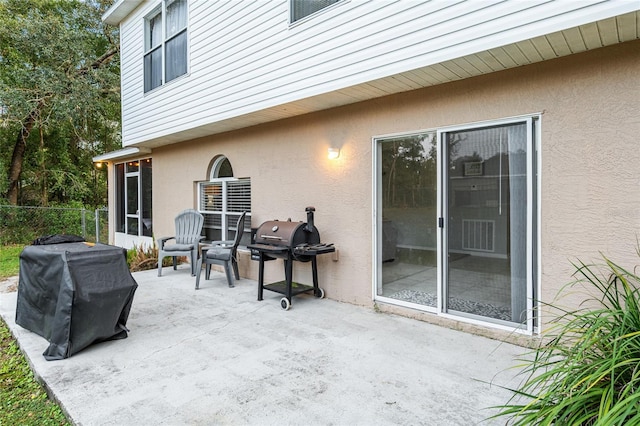 view of patio / terrace featuring grilling area