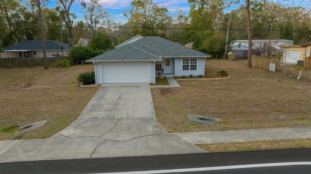 ranch-style house with a garage