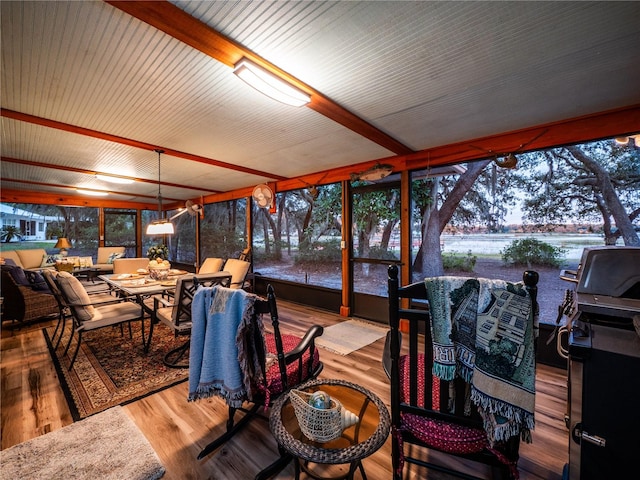 view of sunroom