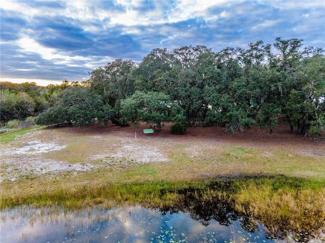 view of yard featuring a water view