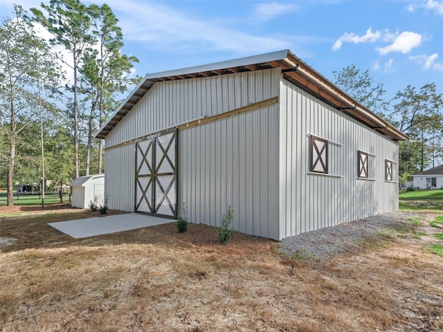 view of outdoor structure