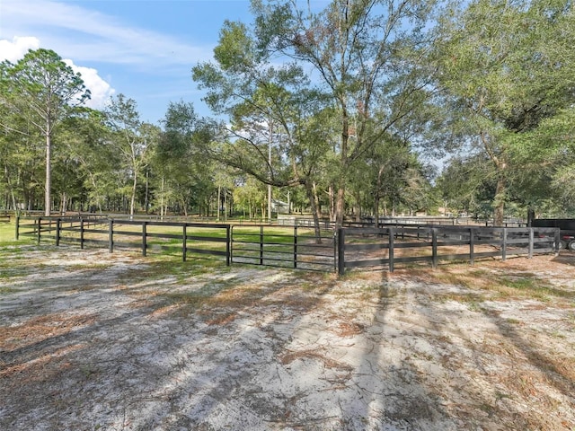 exterior space featuring a rural view