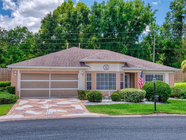 view of front of home featuring a garage