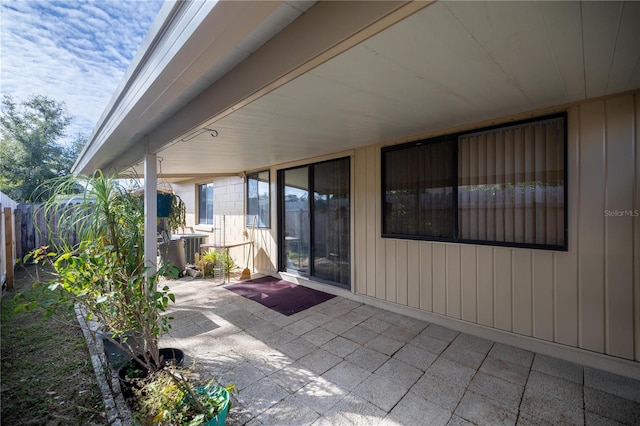 view of patio / terrace with central air condition unit