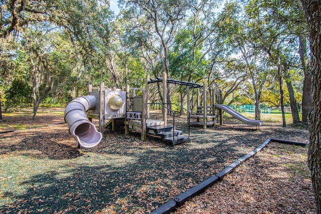 view of jungle gym