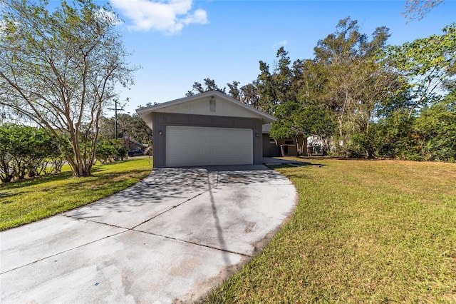 view of property exterior featuring a yard