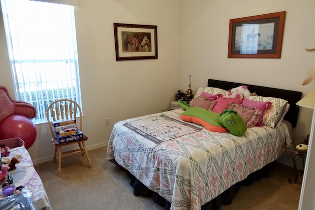 bedroom with carpet floors