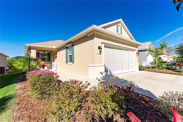 ranch-style home with a garage