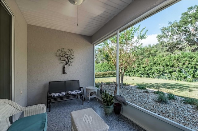 view of sunroom