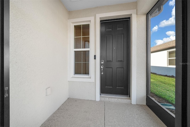 view of doorway to property