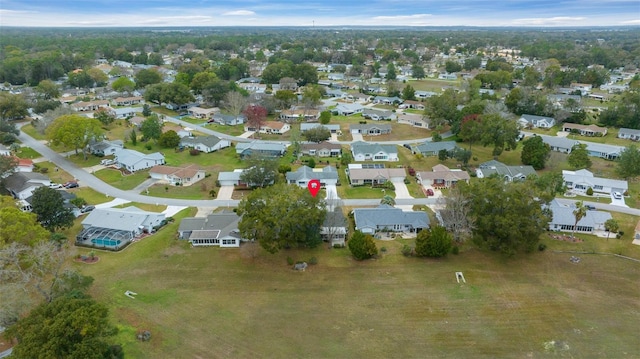 drone / aerial view with a residential view