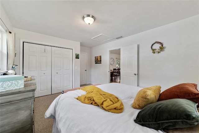 bedroom featuring a closet