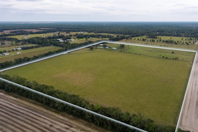 drone / aerial view featuring a rural view