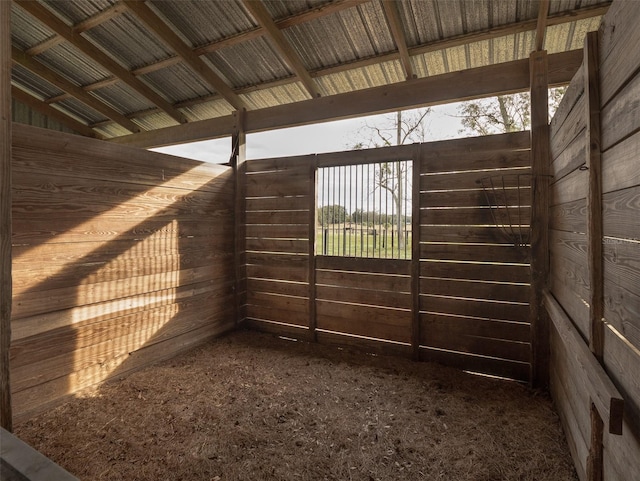 view of horse barn