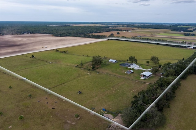 aerial view with a rural view