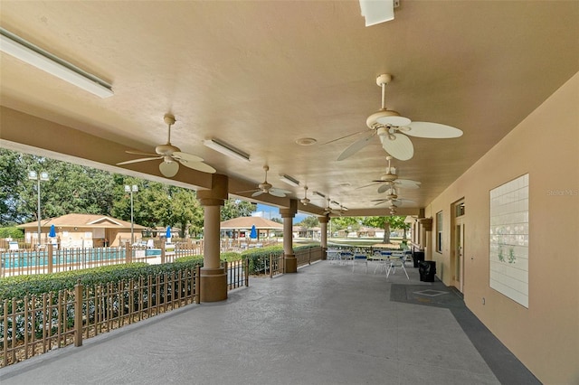 view of patio with a community pool