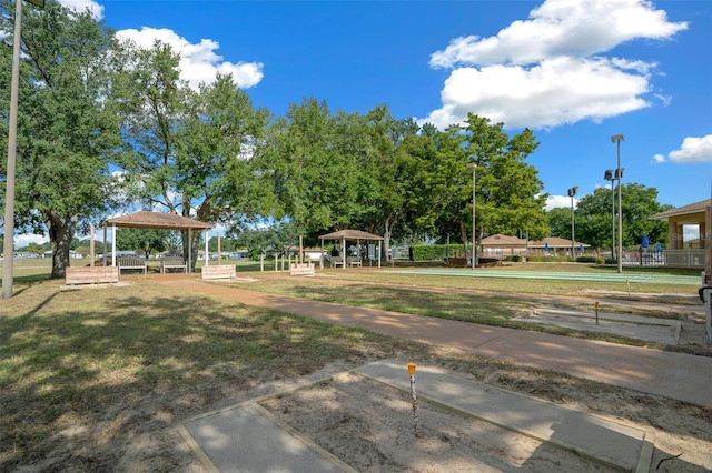 view of yard featuring a gazebo