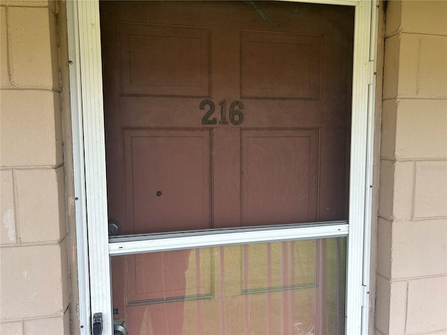 view of doorway to property