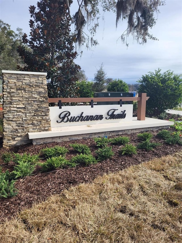 view of community sign