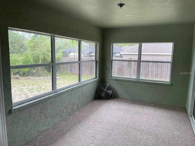 unfurnished sunroom with a wealth of natural light