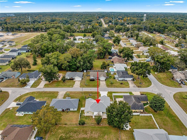 drone / aerial view featuring a residential view
