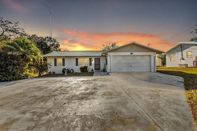 ranch-style house with a garage