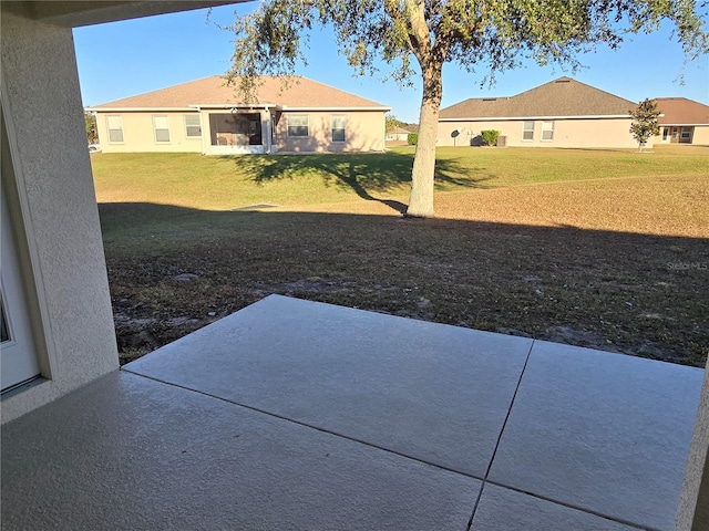 view of yard featuring a patio