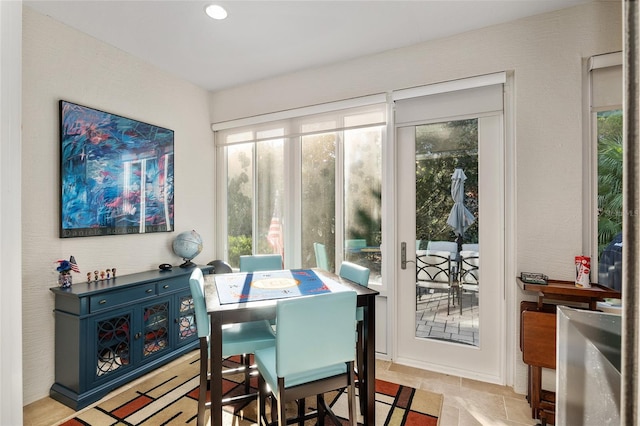 dining area with a healthy amount of sunlight