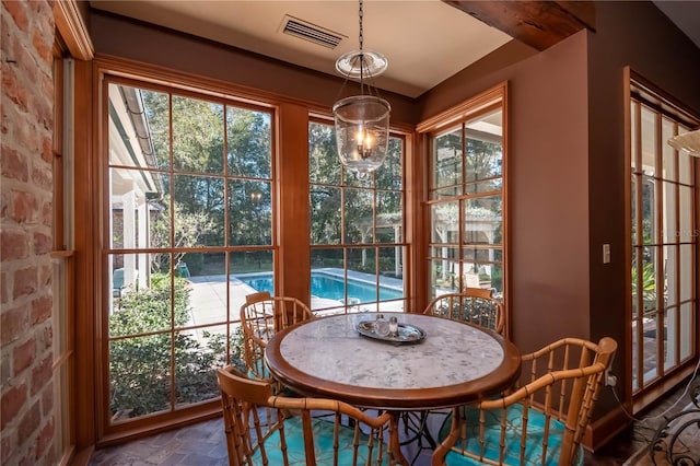 view of sunroom