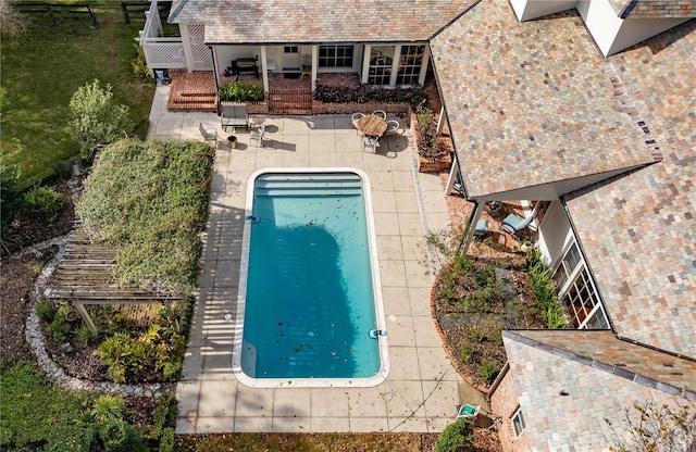 view of pool with a patio