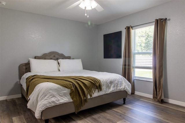 17023 SW 41st Avenue Rd, Ocala, FL 34473 - bedroom featuring hardwood / wood-style flooring and ceiling fan