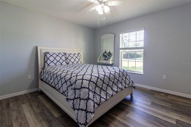 17023 SW 41st Avenue Rd, Ocala, FL 34473 - bedroom featuring ceiling fan and dark hardwood / wood-style flooring