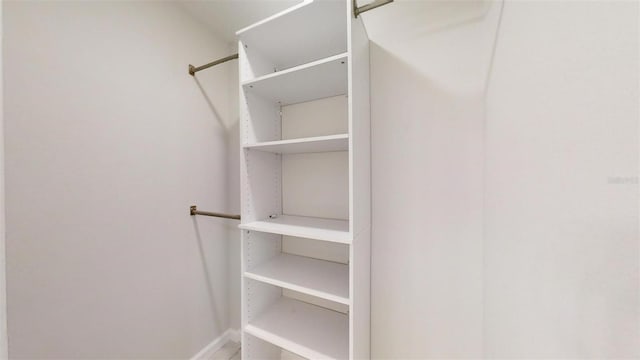 view of walk in closet