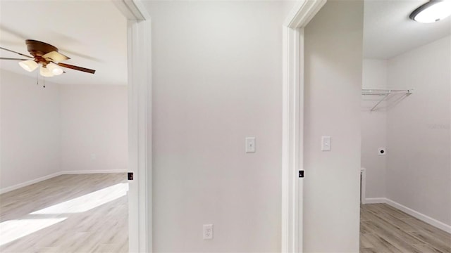 interior space featuring light wood-type flooring