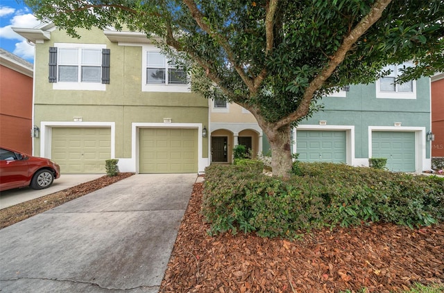 view of property with a garage