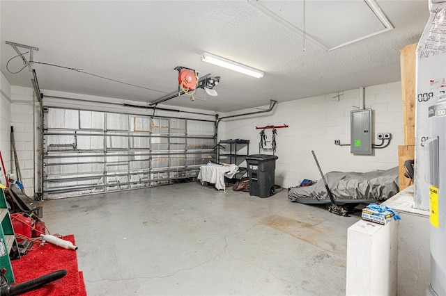 garage with electric panel