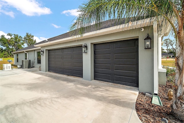 garage featuring central AC