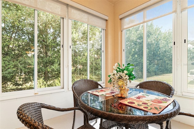 view of sunroom