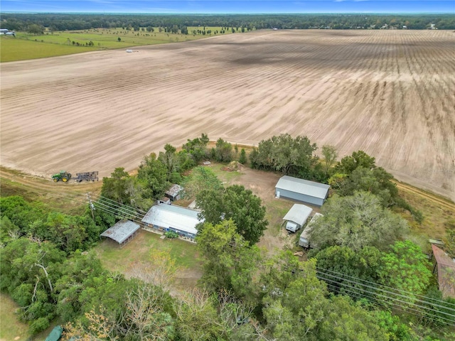 aerial view featuring a rural view