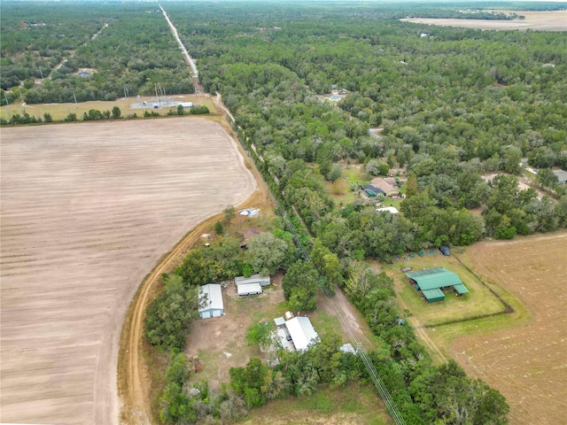 drone / aerial view featuring a rural view