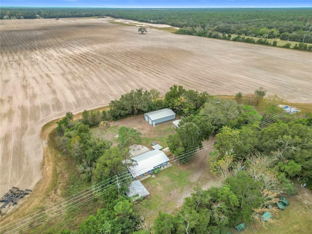 aerial view featuring a rural view