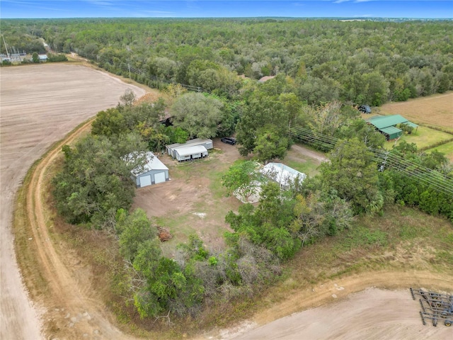 drone / aerial view featuring a rural view