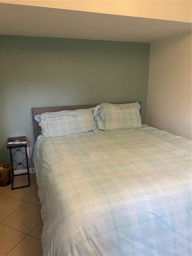 view of tiled bedroom