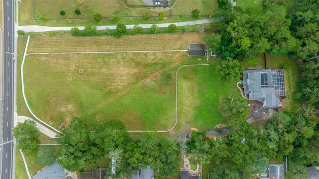 drone / aerial view with a rural view