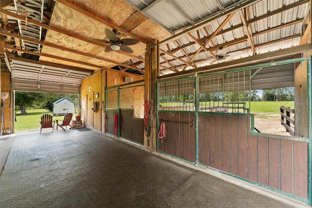 view of horse barn