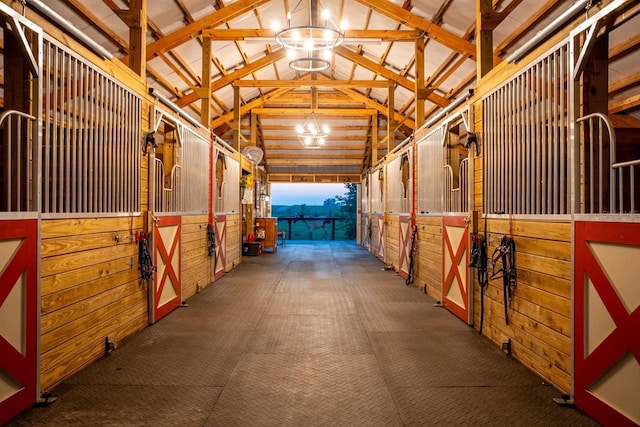 view of horse barn