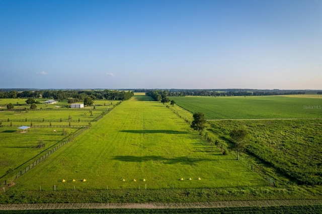 drone / aerial view featuring a rural view