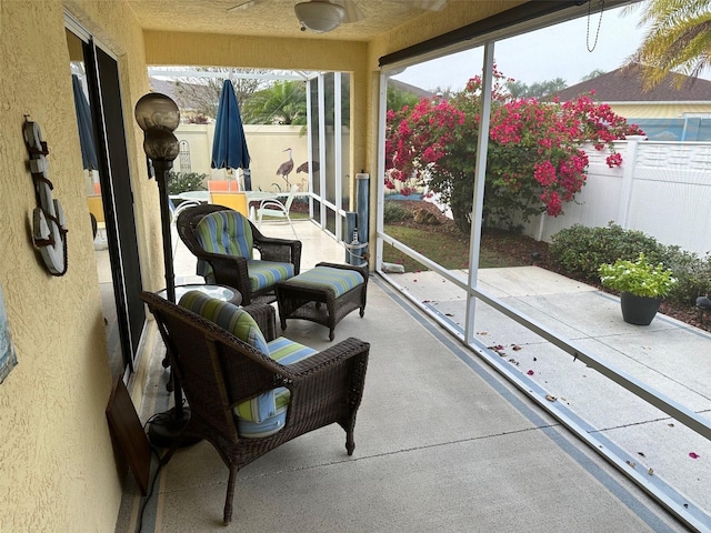 view of sunroom / solarium