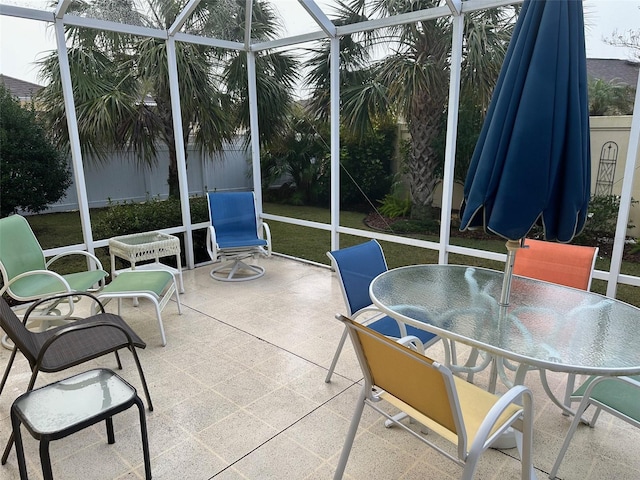 view of sunroom / solarium